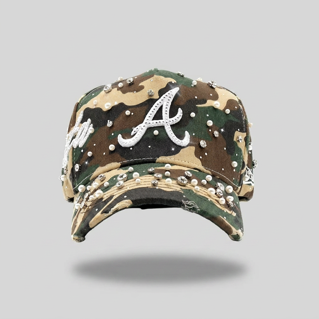 camo rhinstone baseball cap