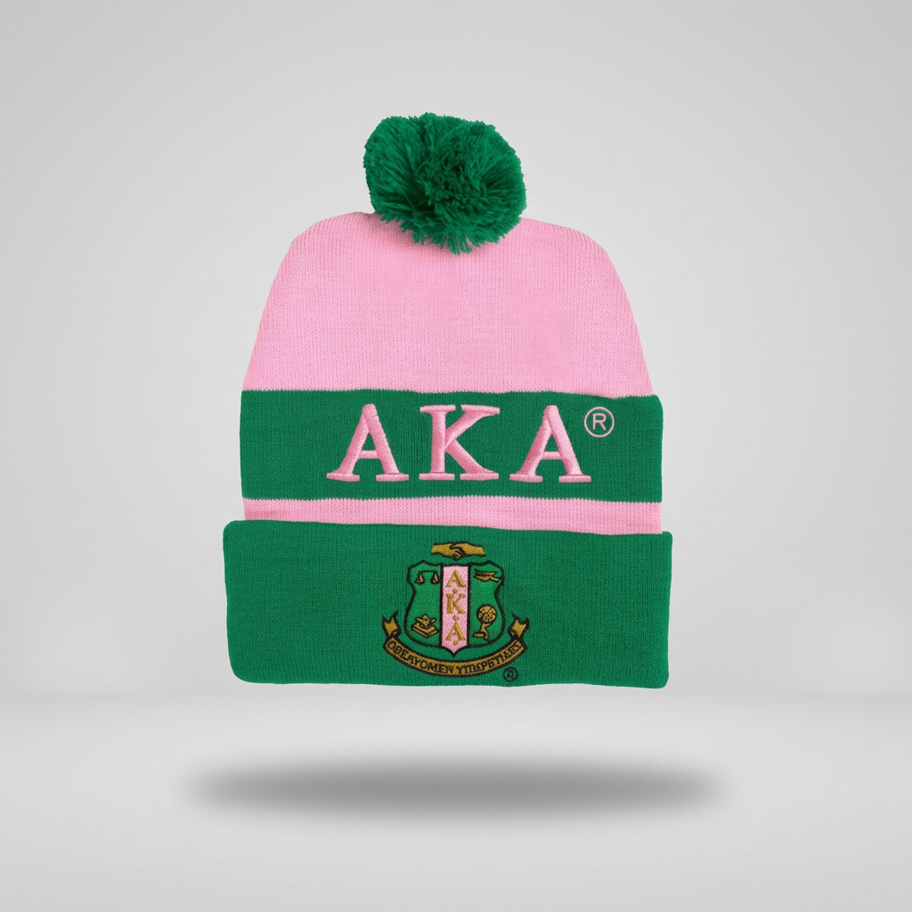 alpha-kappa-alpha-knit-beanie-with-pompon