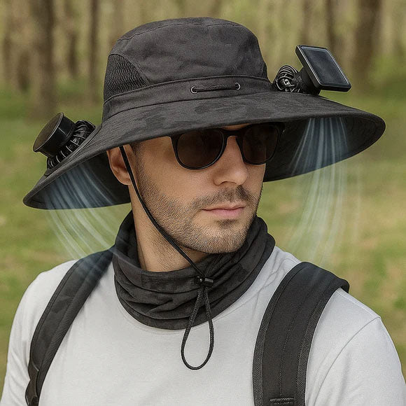 camo bucket hat_with_solar_panel_fishing_hat
