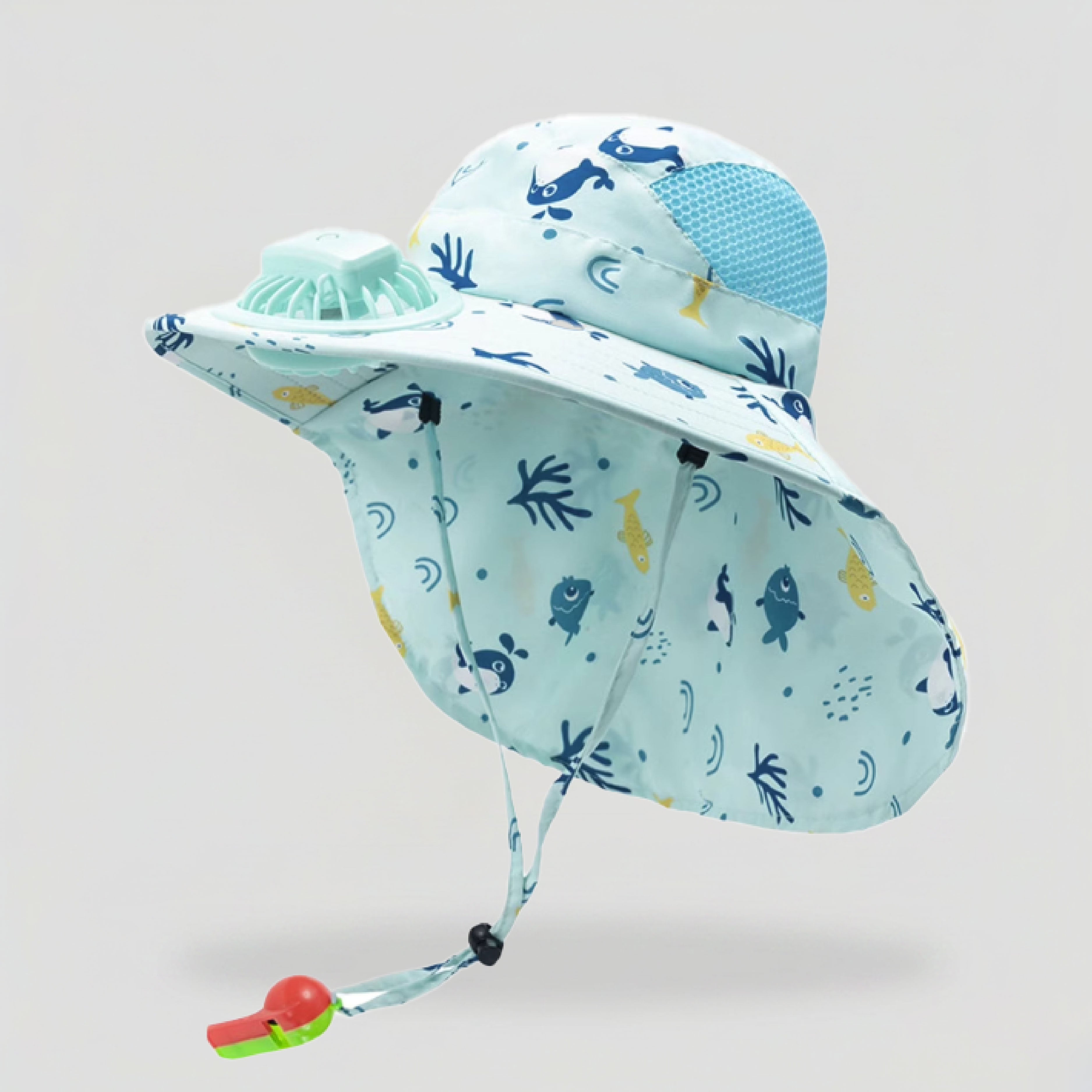 Kids Fan Sun Hat Rechargeable Adjustable Fisherman Cap for Outdoor Summer Sports & Activities