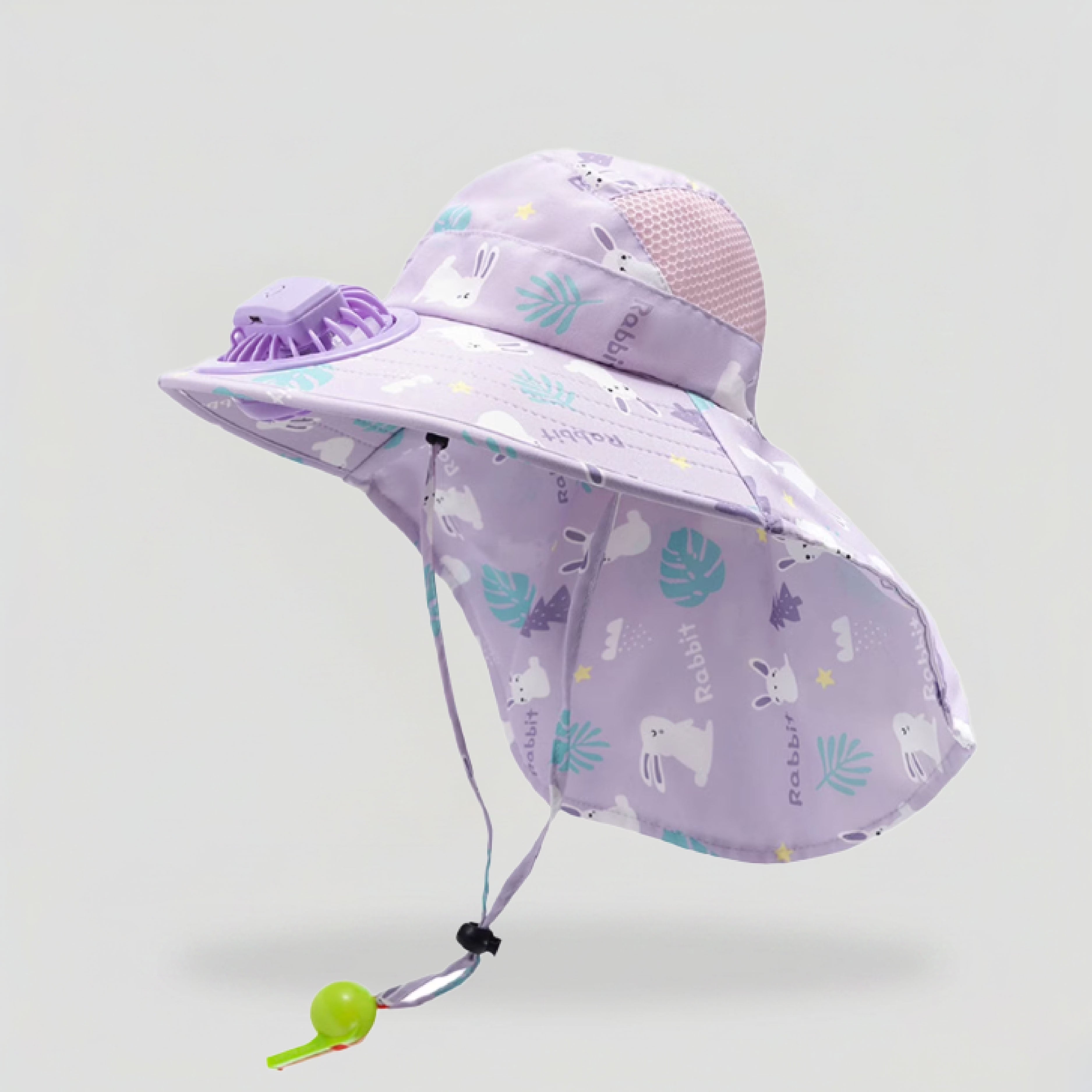 Kids Fan Sun Hat Rechargeable Adjustable Fisherman Cap for Outdoor Summer Sports & Activities